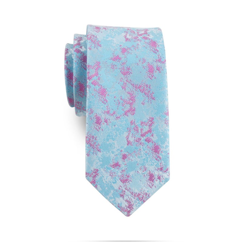 Elfeves Men's Teal Blue Party Ties Fashion Elegant Banquet Formal Prom Custom Neckties - Image 1